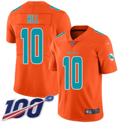 Nike Miami Dolphins #10 Tyreek Hill Orange Men's Stitched NFL Limited Inverted Legend 100th Season Jersey Men's